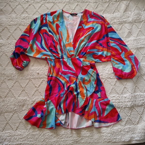 Colorful Abstract Print Mini Dress - Picture 11 of 16